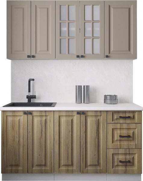 Кухонный гарнитур Интерлиния Мила Деко 1.6Б - фото