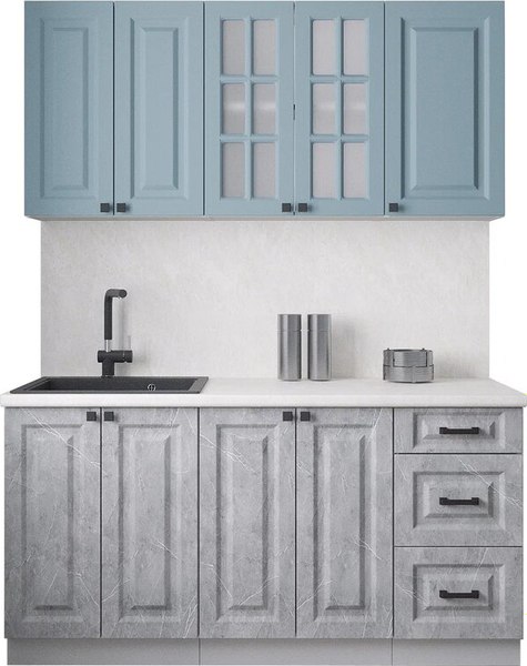 Кухонный гарнитур Интерлиния Мила Деко 1.6Б - фото