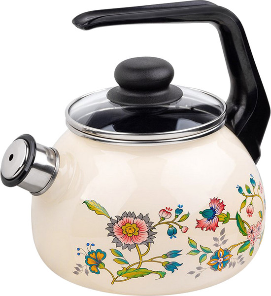 Чайник со свистком СтальЭмаль Луговые цветы / 107802 - фото