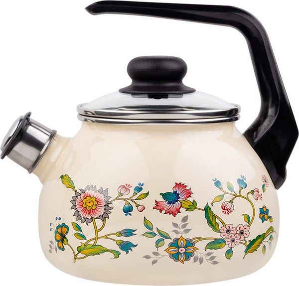 Чайник со свистком СтальЭмаль Луговые цветы / 107802