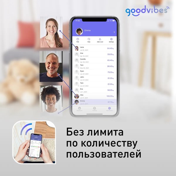 Напольные весы электронные Tefal BM9600S1