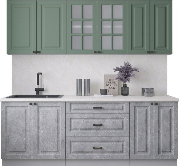 Кухонный гарнитур Интерлиния Мила Деко 2.2Б - фото