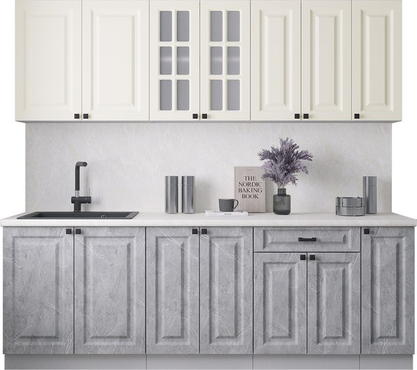 Кухонный гарнитур Интерлиния Мила Деко 2.3Б - фото