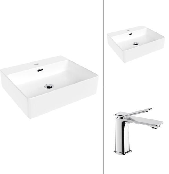 Умывальник со смесителем Lauter 21478 + Allure 21C618С - фото