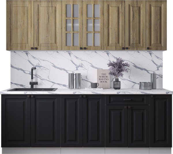 Кухонный гарнитур Интерлиния Мила Деко 2.3Б - фото