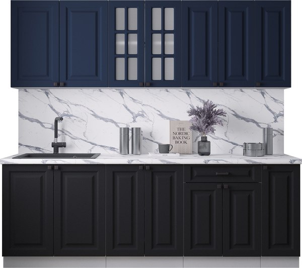 Кухонный гарнитур Интерлиния Мила Деко 2.3Б - фото