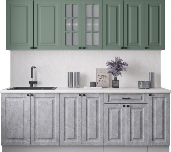 Кухонный гарнитур Интерлиния Мила Деко 2.3Б - фото