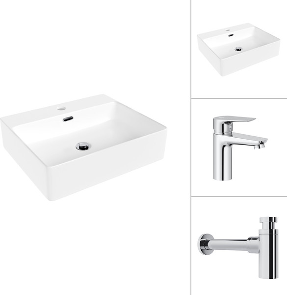 Умывальник со смесителем Lauter 21478 + Awe 21CK128C с сифоном 21635CH - фото