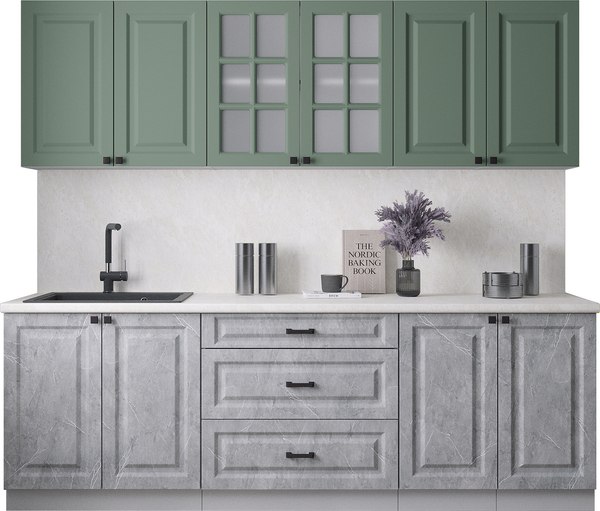 Кухонный гарнитур Интерлиния Мила Деко 2.4Б - фото