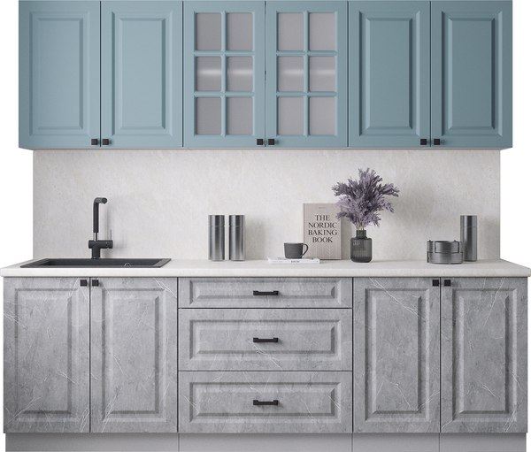 Кухонный гарнитур Интерлиния Мила Деко 2.4Б - фото