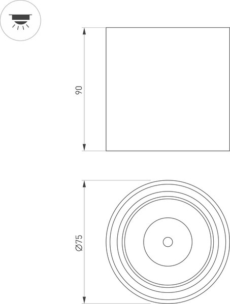Точечный светильник Arlight SP-SALT-R75-8W Day4000 BK 40deg / 039380