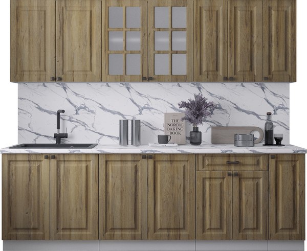 Кухонный гарнитур Интерлиния Мила Деко 2.5Б - фото