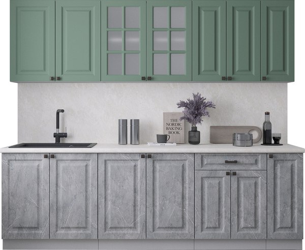 Кухонный гарнитур Интерлиния Мила Деко 2.5Б - фото