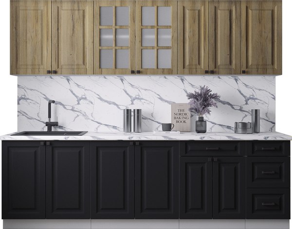 Кухонный гарнитур Интерлиния Мила Деко 2.6Б - фото