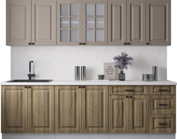 Кухонный гарнитур Интерлиния Мила Деко 2.6Б - фото