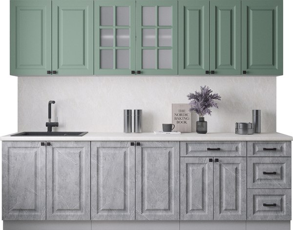 Кухонный гарнитур Интерлиния Мила Деко 2.6Б - фото