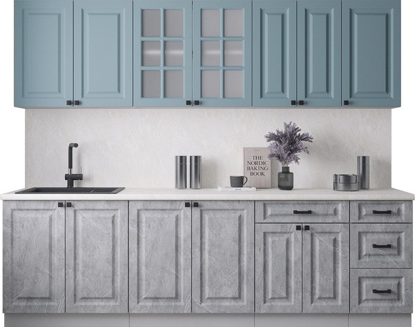 Кухонный гарнитур Интерлиния Мила Деко 2.6Б - фото