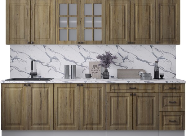 Кухонный гарнитур Интерлиния Мила Деко 2.8Б - фото