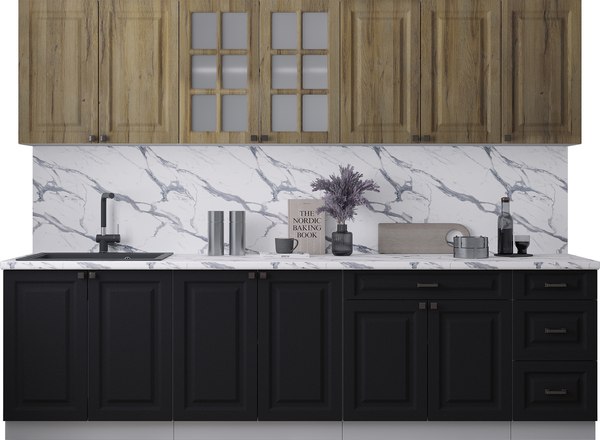 Кухонный гарнитур Интерлиния Мила Деко 2.8Б - фото