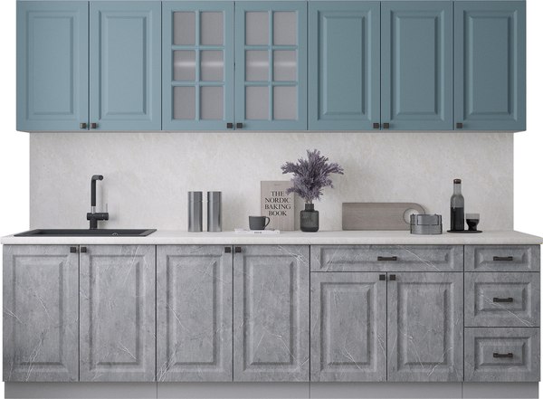 Кухонный гарнитур Интерлиния Мила Деко 2.8Б - фото