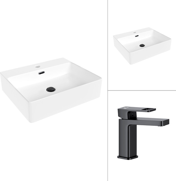 Умывальник со смесителем Lauter 21478 + Cascade 21СК655BS - фото