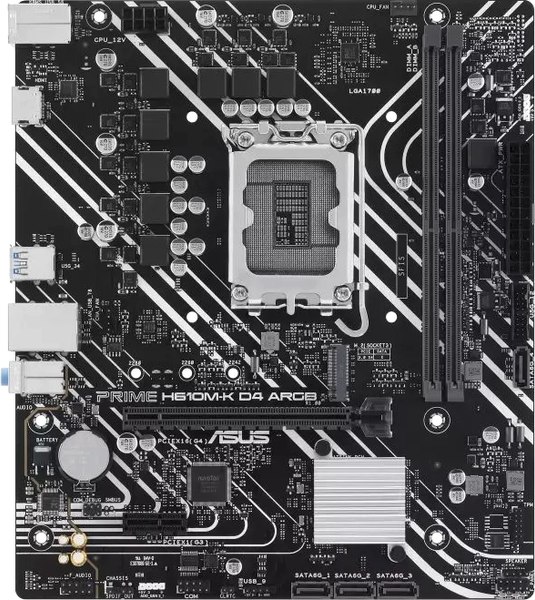 Материнская плата Asus Prime H610M-K D4 ARGB - фото