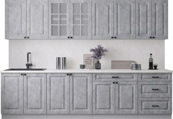 Кухонный гарнитур Интерлиния Мила Деко 3.0Б - фото