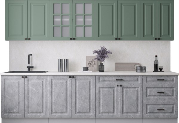 Кухонный гарнитур Интерлиния Мила Деко 3.0Б - фото