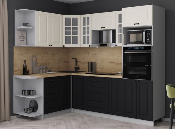 Кухонный гарнитур Интерлиния Мила Деко 1.68x2.4 LV