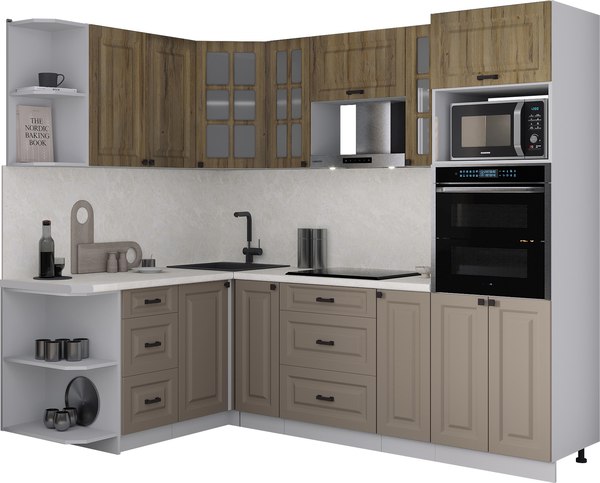 Кухонный гарнитур Интерлиния Мила Деко 1.68x2.4 LV - фото