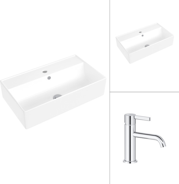 Умывальник со смесителем Lauter 21855 + Velvet 21СК696С - фото