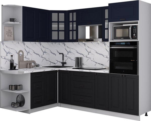 Кухонный гарнитур Интерлиния Мила Деко 1.68x2.4 LV - фото