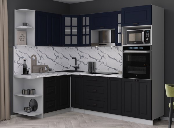 Кухонный гарнитур Интерлиния Мила Деко 1.68x2.4 LV