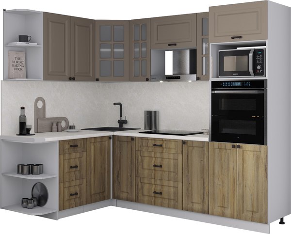 Кухонный гарнитур Интерлиния Мила Деко 1.68x2.4 LV - фото