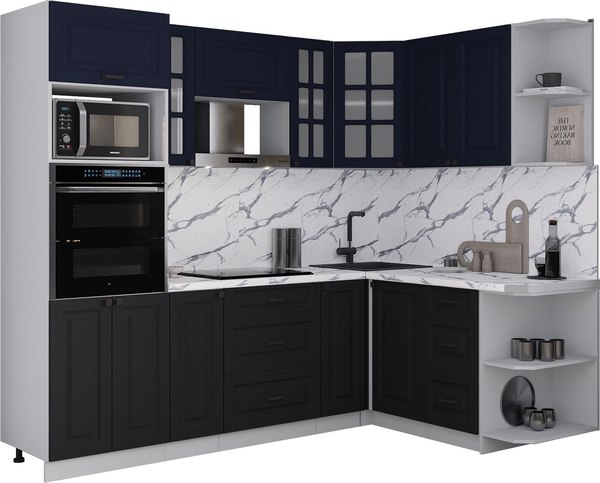 Кухонный гарнитур Интерлиния Мила Деко 1.68x2.4 PR - фото