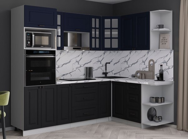 Кухонный гарнитур Интерлиния Мила Деко 1.68x2.4 PR