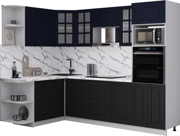 Кухонный гарнитур Интерлиния Мила Деко 1.68x2.6 LV - фото