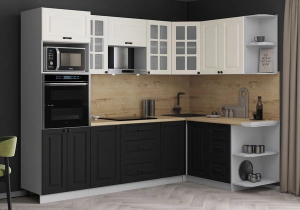 Кухонный гарнитур Интерлиния Мила Деко 1.68x2.6 PR