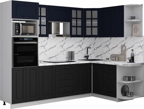 Кухонный гарнитур Интерлиния Мила Деко 1.68x2.6 PR - фото