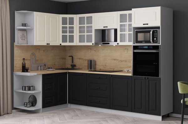 Кухонный гарнитур Интерлиния Мила Деко 1.68x2.8 LV