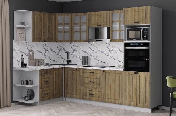 Кухонный гарнитур Интерлиния Мила Деко 1.68x2.8 LV