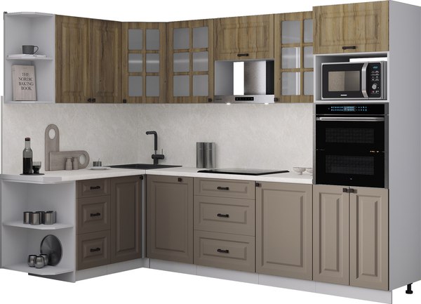 Кухонный гарнитур Интерлиния Мила Деко 1.68x2.8 LV - фото