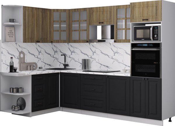 Кухонный гарнитур Интерлиния Мила Деко 1.68x2.8 LV - фото