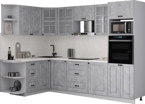 Кухонный гарнитур Интерлиния Мила Деко 1.68x2.8 LV - фото