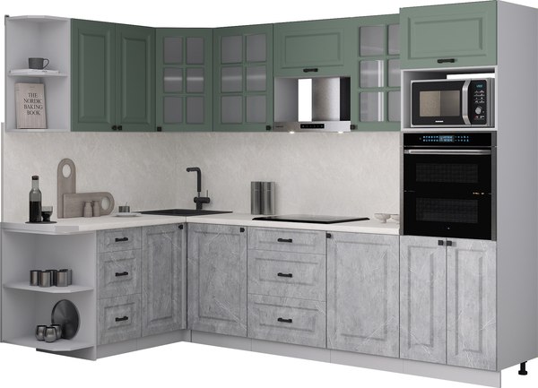 Кухонный гарнитур Интерлиния Мила Деко 1.68x2.8 LV - фото