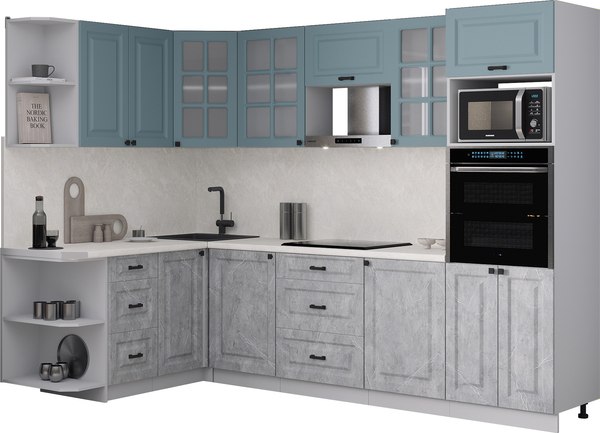 Кухонный гарнитур Интерлиния Мила Деко 1.68x2.8 LV - фото