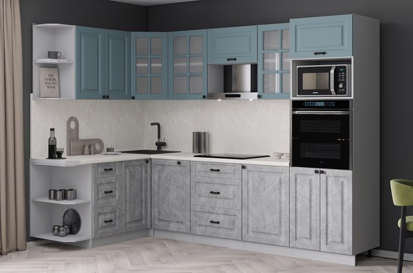 Кухонный гарнитур Интерлиния Мила Деко 1.68x2.8 LV