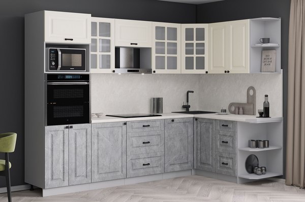 Кухонный гарнитур Интерлиния Мила Деко 1.68x2.8 PR