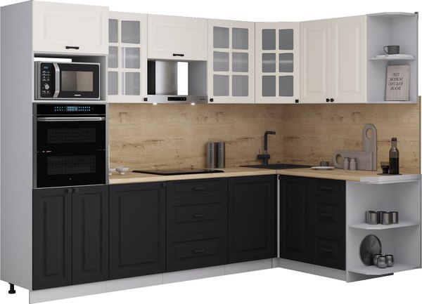 Кухонный гарнитур Интерлиния Мила Деко 1.68x2.8 PR - фото