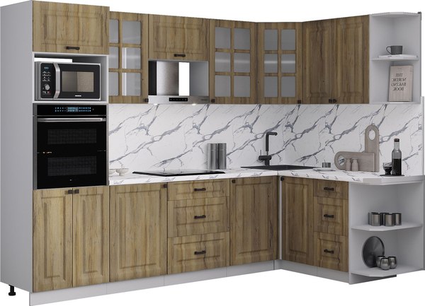 Кухонный гарнитур Интерлиния Мила Деко 1.68x2.8 PR - фото